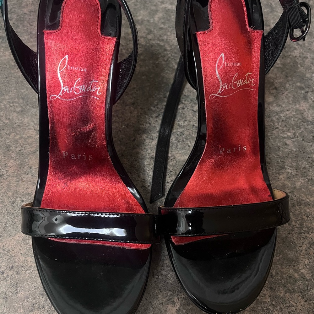 Christian Louboutin Black and Red Heels